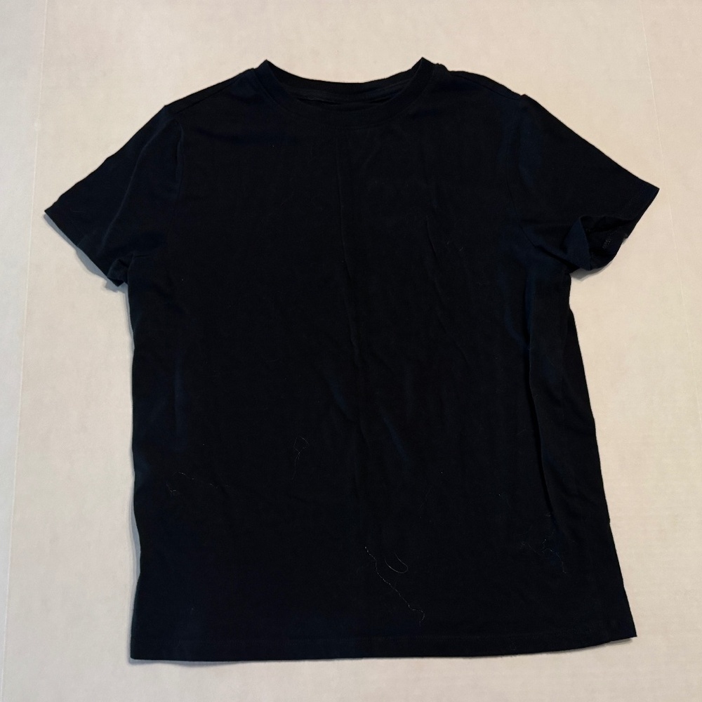 Boys Cat & Jack Black Crew Neck Short Sleeve Large (10-12) T-Shirt Tee Classic